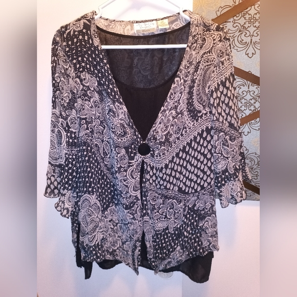 New York City & Co Woman Layered boho top 3x - Picture 1 of 4